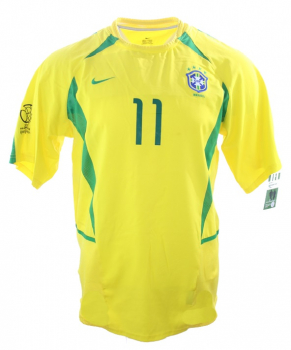 Nike Brazil jersey World Cup 2002 11 Ronaldinho home yellow world champion men's XL
