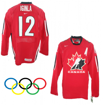 Nike Canada Kanada Eishockey Trikot 12 Jarome Iginla Turin 2006 Rot Herren XL