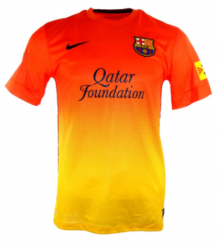 Nike FC Barcelona camiseta 10 Lionel Messi 2012/13 Qatar naranja señor M o L