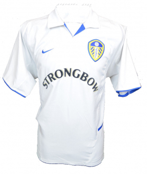 Nike Leeds United camiseta 2002/04 Strongbow blanco maillot tricot senor L