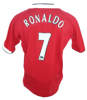 Nike Manchester United Trikot 7 Cristiano Ronaldo 2004-06 Vodafone rot Herren XL & Kinder 164-176 cm