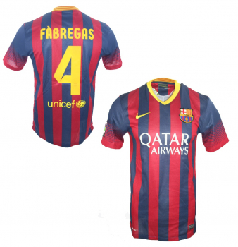 Nike FC Barcelona Trikot 4 Cesc Fabregas 2013/14 Qatar Foundation Heim Herren M