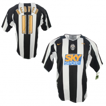 Nike Juventus Turin Trikot 11 Pavel Nedved 2004-06 Sky Home Herren XL
