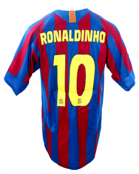 Nike FC Barcelona Trikot 10 Ronaldinho 2005/06 Heim Barca Herren XL