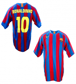 Nike FC Barcelona Trikot 10 Ronaldinho 2005/06 Heim Barca Herren XL