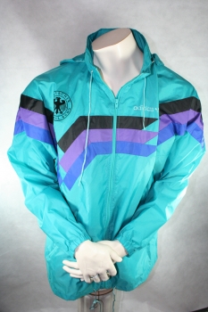 Adidas Deutschland Jacke WM 1990 DFB 90 Matchworn away auswärts teamwear Regenjacke Herren M (4)