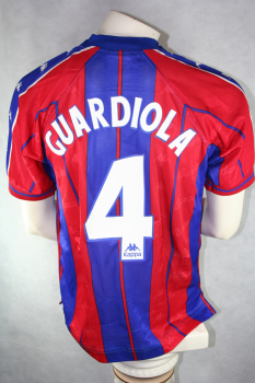 Kappa FC Barcelona Trikot 4 Guardiola Pep 1997/98 Heim Rot/Blau Herren L