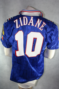 Adidas Frankreich Trikot 10 Zinedine Zidane Euro 1996 EM heim blau Herren L