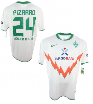 Nike SV Werder Bremen Trikot 24 Claudio Pizarro 2010/11 weiß Herren S/M/XL/XXL & Kinder 176 cm