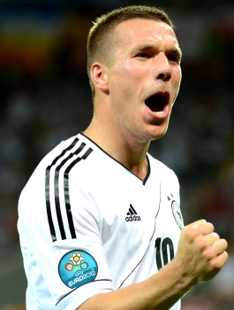 Adidas Deutschland Trikot 10 Lukas Podolski Euro 2012 DFB Weiß Climacool Herren S