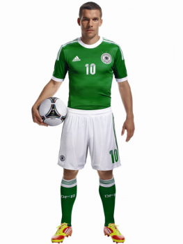 Adidas Deutschland Trikot 7 Bastian Schweinsteiger Euro 2012 auswärts DFB grün Herren S
