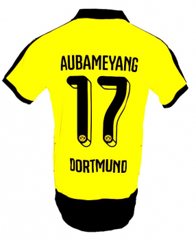 Puma Borussia Dortmund Trikot 17 Aubameyang 2015/16 Heim BVB Herren L