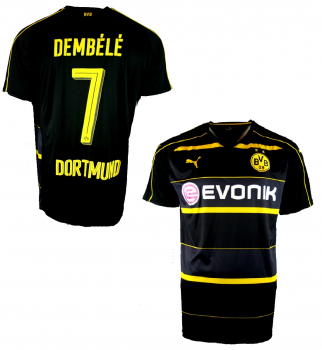 Puma Borussia Dortmund Trikot 7 Ousmane Dembélé 2016/17 BVB Evonik Schwarz Herren XL