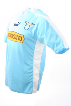 Puma Lazio Rom Trikot 21 Simone Inzaghi 2003/2004 Heim Parmacotto Neu Blau/Weiß Herren L