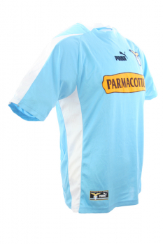 Puma Lazio Rom Trikot 21 Simone Inzaghi 2003/2004 Heim Parmacotto Neu Blau/Weiß Herren L