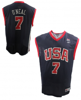 Reebok USA Trikot 7 Jermaine O'Neal NBA Swingman Schwarz Herren XL