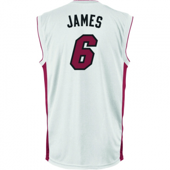 Adidas Miami Heat camiseta 6 Lebron James NBA nlanco senor XL