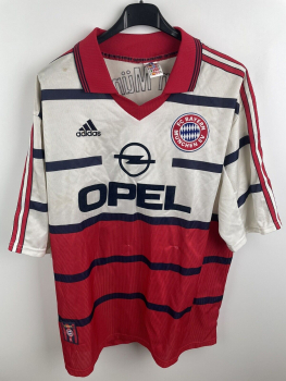 Adidas FC Bayern München Trikot 19 Carsten Jancker 1998/99 auswärts rot weiß Opel Herren XL (B-ware)