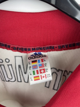 Adidas FC Bayern München Trikot 19 Carsten Jancker 1998/99 auswärts rot weiß Opel Herren XL (B-ware)