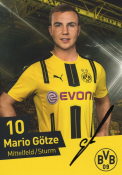 Puma Borussia Dortmund Trikot 10 Mario Götze 2016/17 BVB match worn heim Evonik Herren S