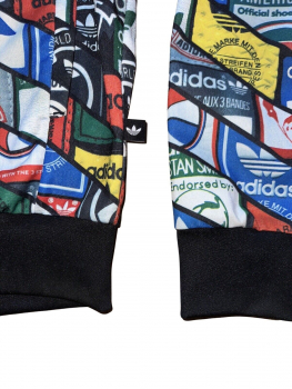 Adidas originals jacket TT tracksuit Tongue Labels AOP SST Superstar men's (ab7683) M