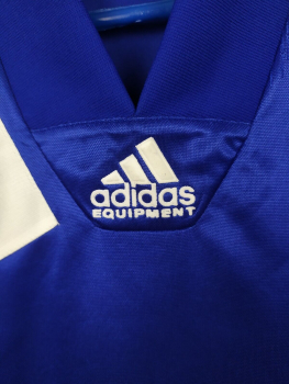 Adidas FC Schalke 04 Trikot 10 Olaf Thon 1994/95 Kärcher blau heim herren XS = Kinder 164 cm