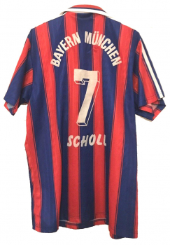 Adidas FC Bayern Munich  jersey 7 Mehmet Scholl 1995/96 Opel home men's M or L