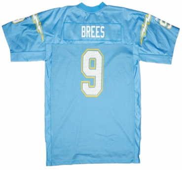 Reebok San Diego Chargers Trikot 9 Drew Brees 2002-04 NFL Blau Hellblau Herren M