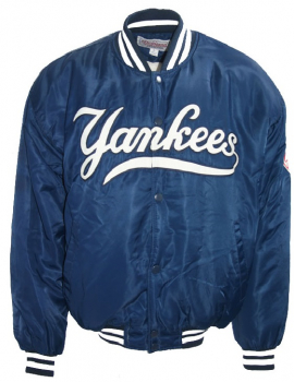 Starter Diamond New York Yankees Jacke College Glanz Baseball MLB Blau Herren L