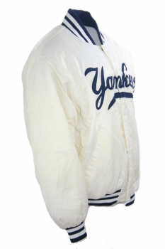 Starter New York Yankees Jacke College Glanz Baseball MLB Weiß Herren L