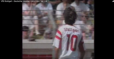 Retro VfB Stuttgart Trikot 1992 Meister Südmilch weiß heim langarm Herren M