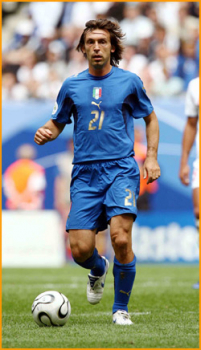 Puma Italien Trikot 21 Andrea Pirlo 2006 WM Weltmeister blau heim Herren S/L/XL