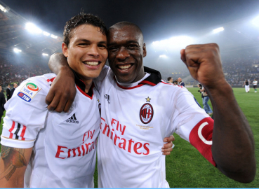 Adidas AC Mailand Trikot 33 Thiago Silva  2010/2011 Weiß Bwin Herren L
