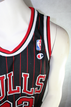 Champion Chicago Bulls jersey 23 Michael Air Jordan NBA basketball black men's M/L = US 44