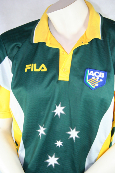 Fila Australien Cricket Trikot grün Nationaltrikot Herren M