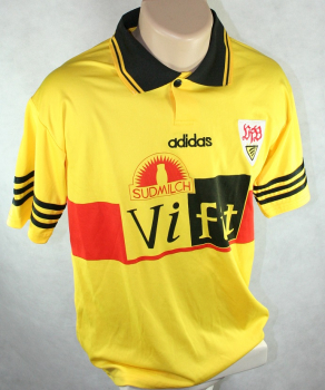 Adidas VfB Stuttgart Trikot 1995/96 Südmilch Gelb Vifit Equipment Herren 176cm S-M
