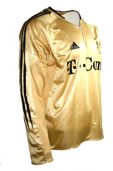 Adidas FC Bayern München Trikot 2002-04 Langarm Gold Herren L oder XL