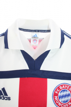 Adidas FC Bayern München Trikot 10 Diego Maradona 2000/01 CL Sieg Away Opel Weiß Rot Herren S, M, L oder XL