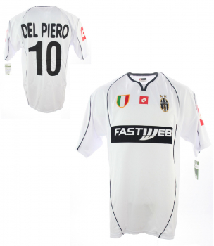 Lotto Juventus Turin Trikot 10 Del Piero Fastweb 2002/03 Fastweb weiß heim Herren XL