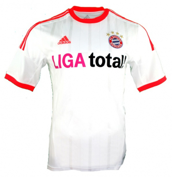 Adidas FC Bayern München Trikot 2012/13 Away Weiß Orange Triple Herren XL