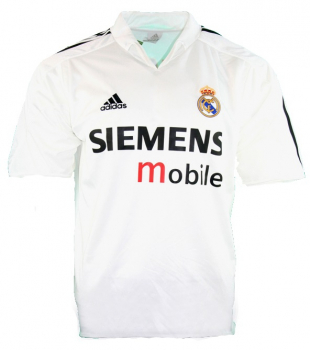Adidas Real Madrid Trikot 5 Zinedine Zidane 2004/05 Siemens weiß Herren L und Kinder 176 cm