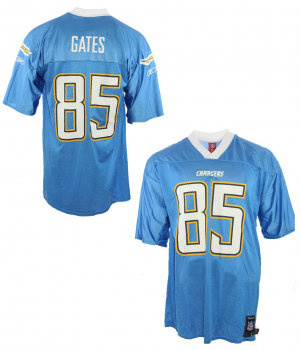 Reebok San Diego Chargers Trikot 45 Antonio Gates NFL Blau Neu Herren L