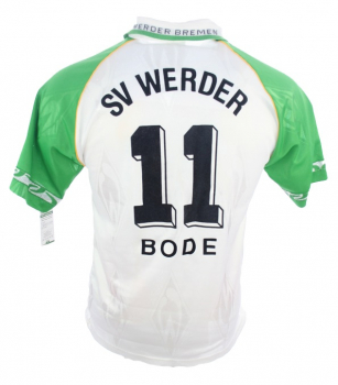 Puma SV Werder Bremen Trikot 11 Marco Bode 1995/96 DBV Heim weiß Herren S