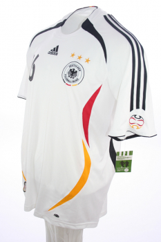 Adidas Germany DfB jersey 16 Philipp Lahm 2006 World Cup home white signatured men's L