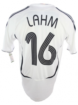 Adidas Germany DfB jersey 16 Philipp Lahm 2006 World Cup home white signatured men's L