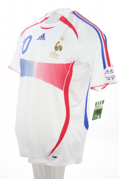 Adidas Frankreich Trikot 10 Zinedine Zidane WM 2006 Weiß Herren XL