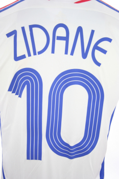 Adidas Frankreich Trikot 10 Zinedine Zidane WM 2006 Weiß Herren XL
