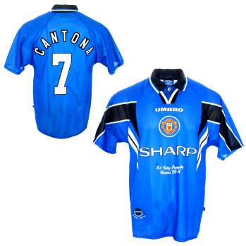Umbro Manchester United Trikot 7 Eric Cantona 1996/97 sharp away Damen/Kinder 32/34/36=158cm-164cm