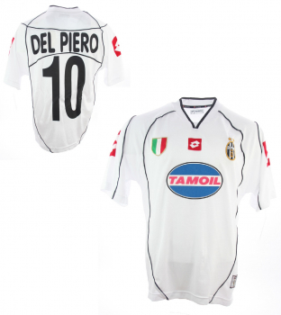 Lotto Juventus Turin Trikot 10 Del Piero Fastweb 2002/03 Fastweb weiß heim Herren L