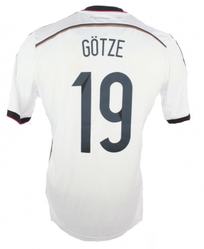 Adidas Deutschland Trikot 19 Mario Götze WM 2014 DFB heim weiß NEU Herren M oder XL